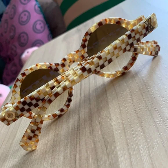 ETNIA BARCELONA EINSTEIN SUNGLASSES Checkered Chess NWOT $345 RARE - Picture 9 of 11